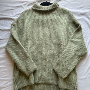 Free People Cozy Green Sweater
